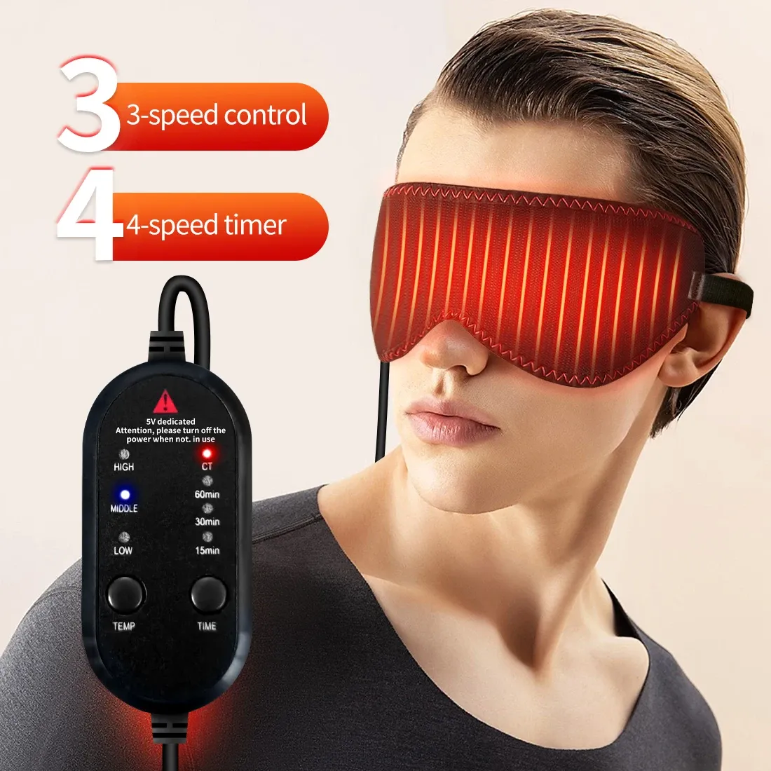 Masque chauffant pour les yeux