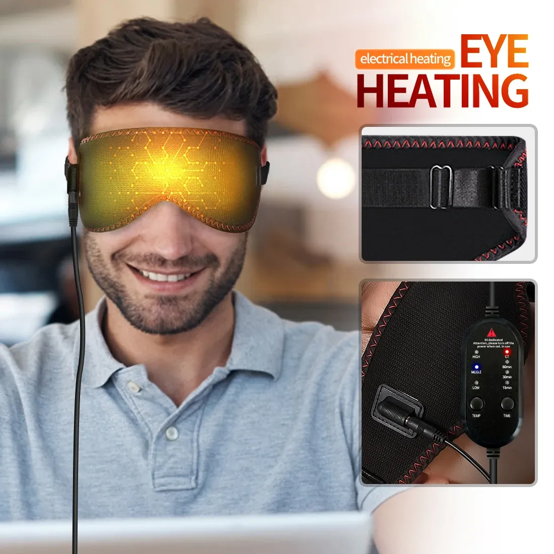 Masque chauffant pour les yeux