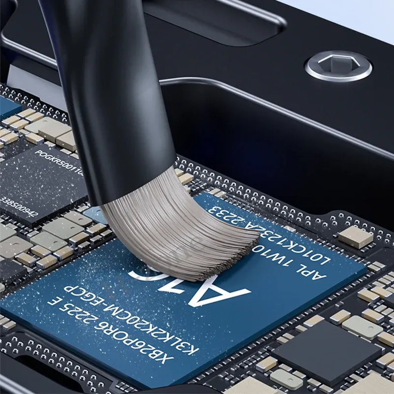 Brosse en acier pour nettoyage de circuits intégrés sur carte mère, retrait de colle et de résidus 4