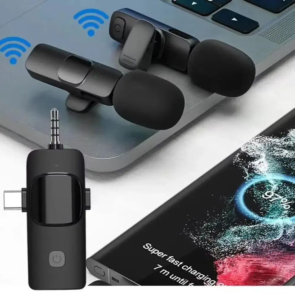 Micro-cravate sans fil USB-C avec réduction du bruit pour iPhone 17/16/15, enregistrement vidéo et vlog