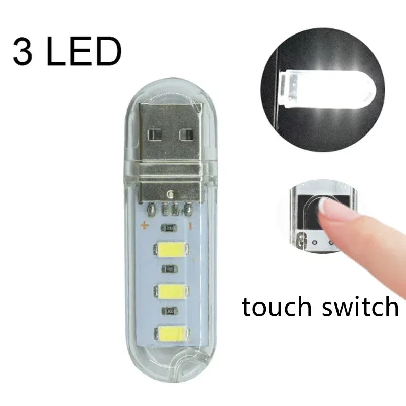Mini lampe de lecture LED USB portable DC 5V ultra lumineuse, pour batterie externe, PC et ordinateur portable 2