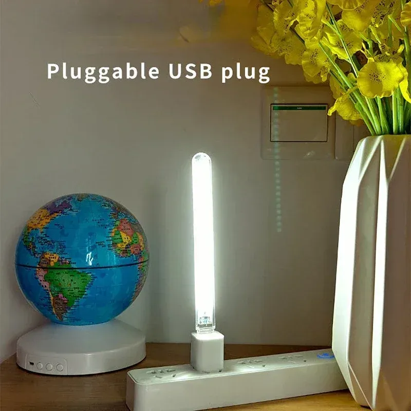 Mini lampe de lecture LED USB portable DC 5V ultra lumineuse, pour batterie externe, PC et ordinateur portable 3