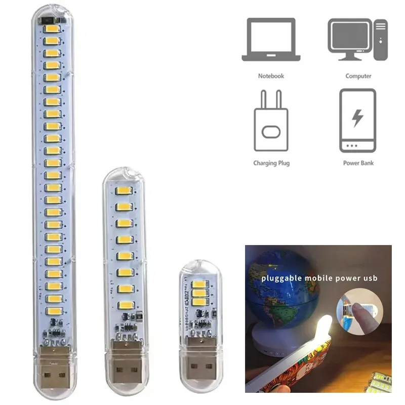 Mini lampe de lecture LED USB portable DC 5V ultra lumineuse, pour batterie externe, PC et ordinateur portable - Image 1