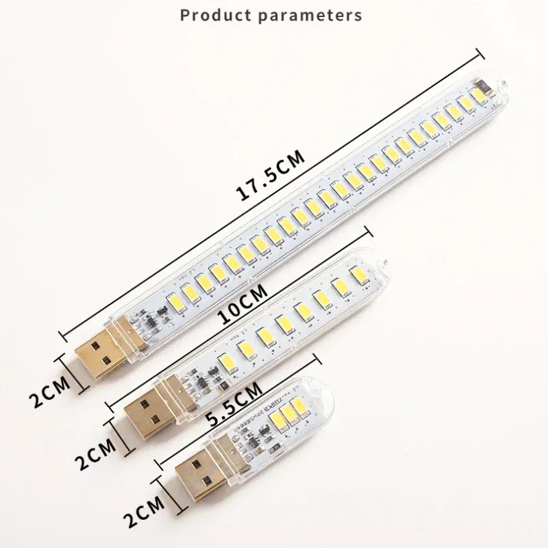 Mini lampe de lecture LED USB portable DC 5V ultra lumineuse, pour batterie externe, PC et ordinateur portable 4