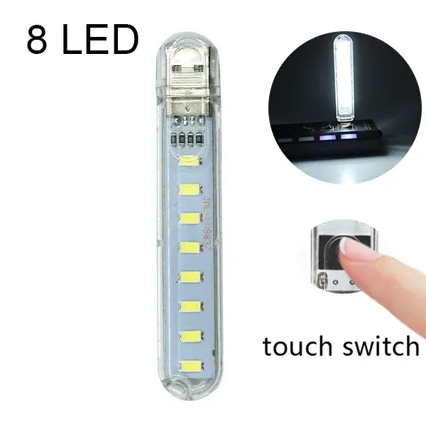 Mini lampe de lecture LED USB portable DC 5V ultra lumineuse, pour batterie externe, PC et ordinateur portable 9