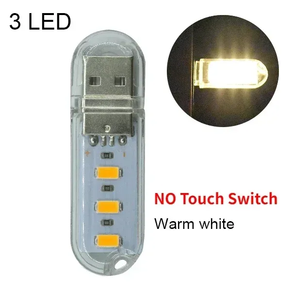 Mini lampe de lecture LED USB portable DC 5V ultra lumineuse, pour batterie externe, PC et ordinateur portable 14