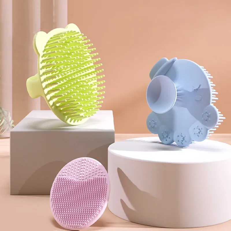 Brosse à shampoing en silicone pour bébé et enfants