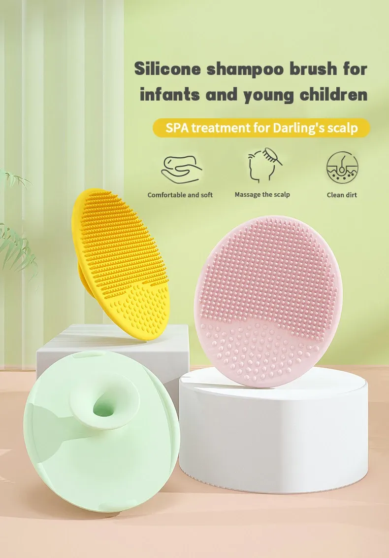Brosse à shampoing en silicone pour bébé