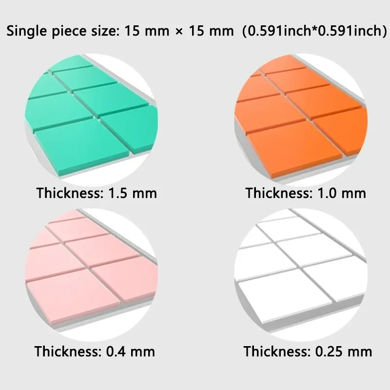 Coussinets thermiques en silicone conducteurs pour SSD M.2 NVMe NGFF, compatibles PC portable et PlayStation 5 3
