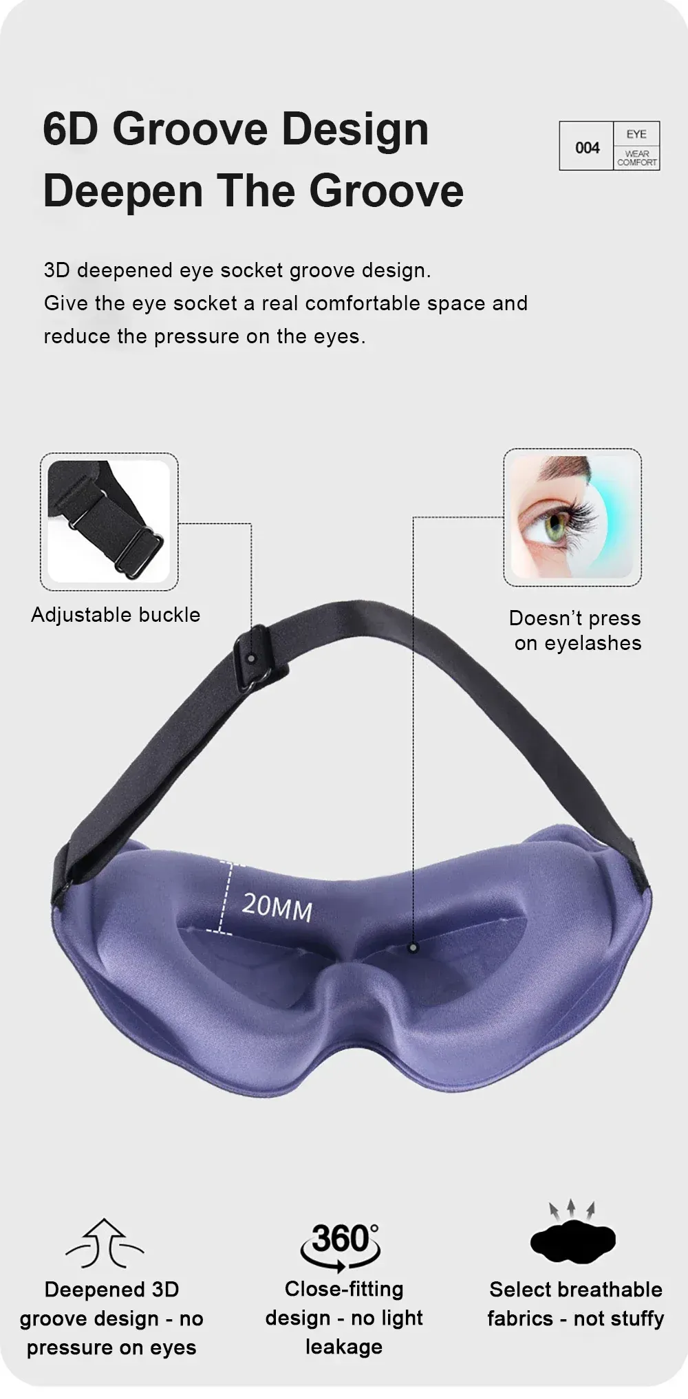 Masque de sommeil 3D en situation