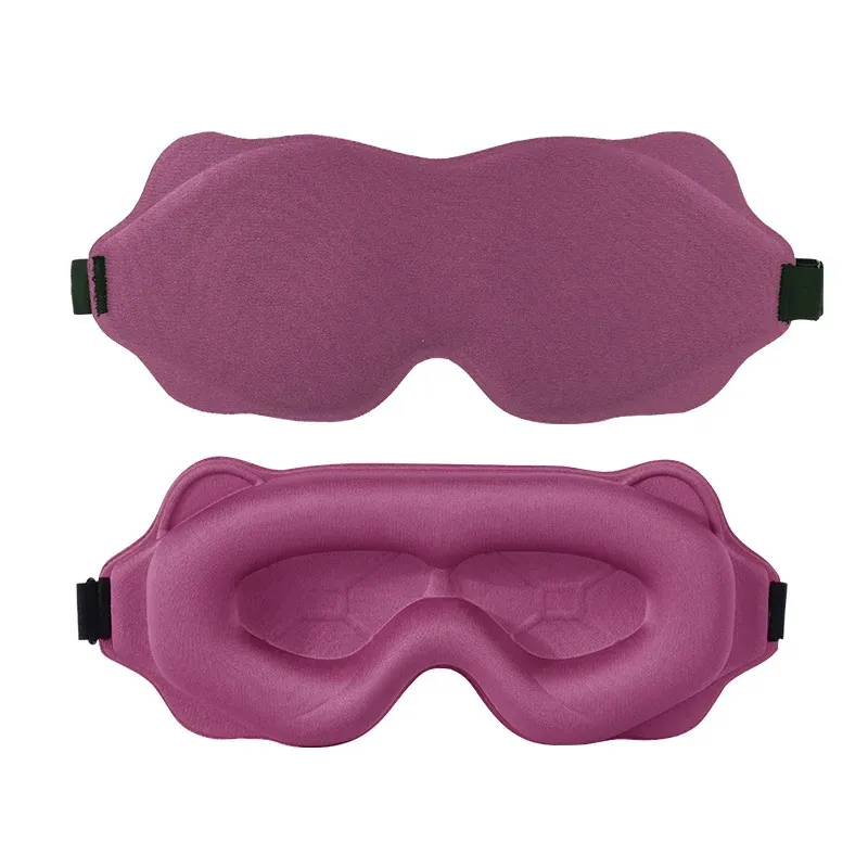 Masque de sommeil 3D en mousse à mémoire de forme, bandeau occultant portable et confortable 9