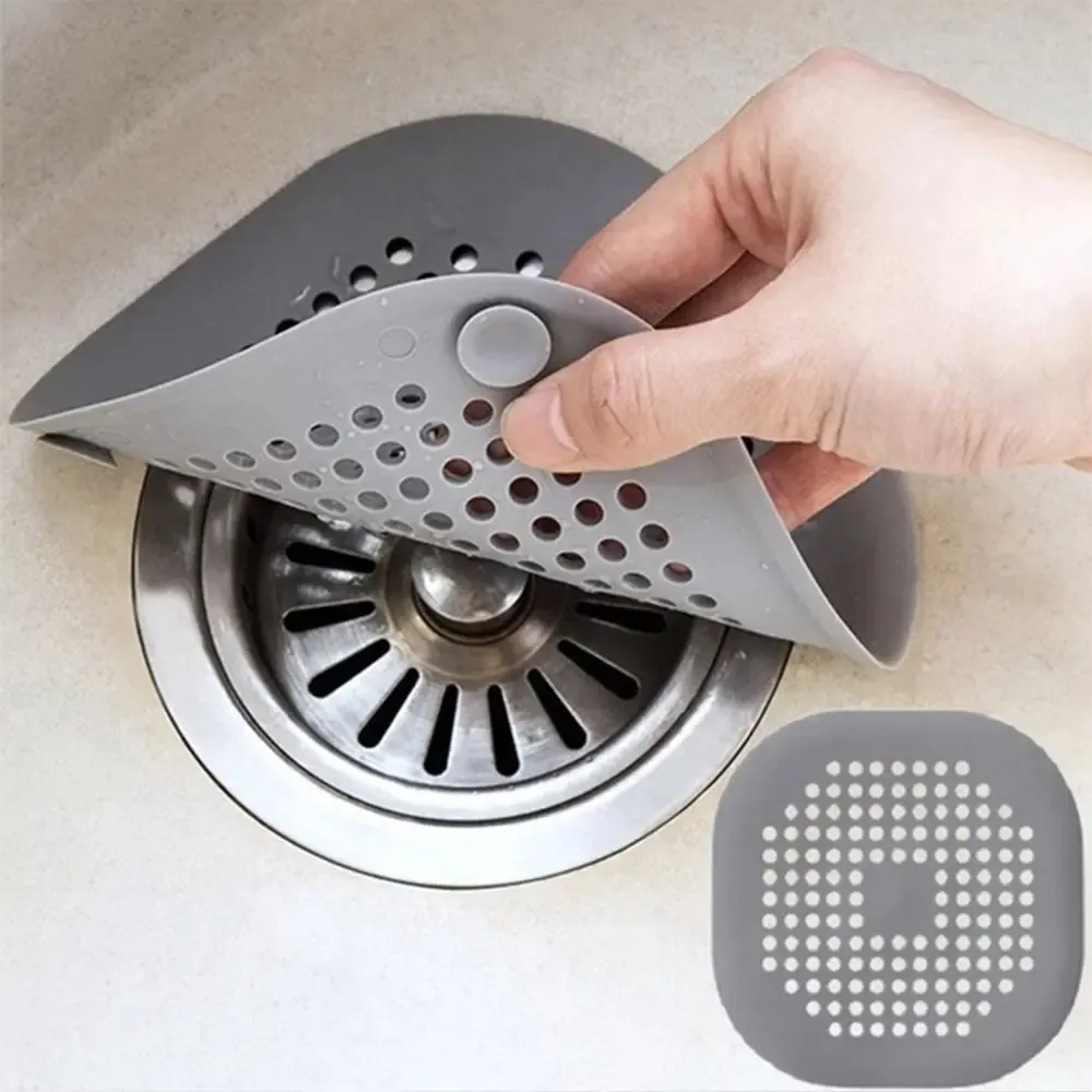 Passoire d'évier de cuisine en silicone durable, crépine de douche anti-cheveux 2
