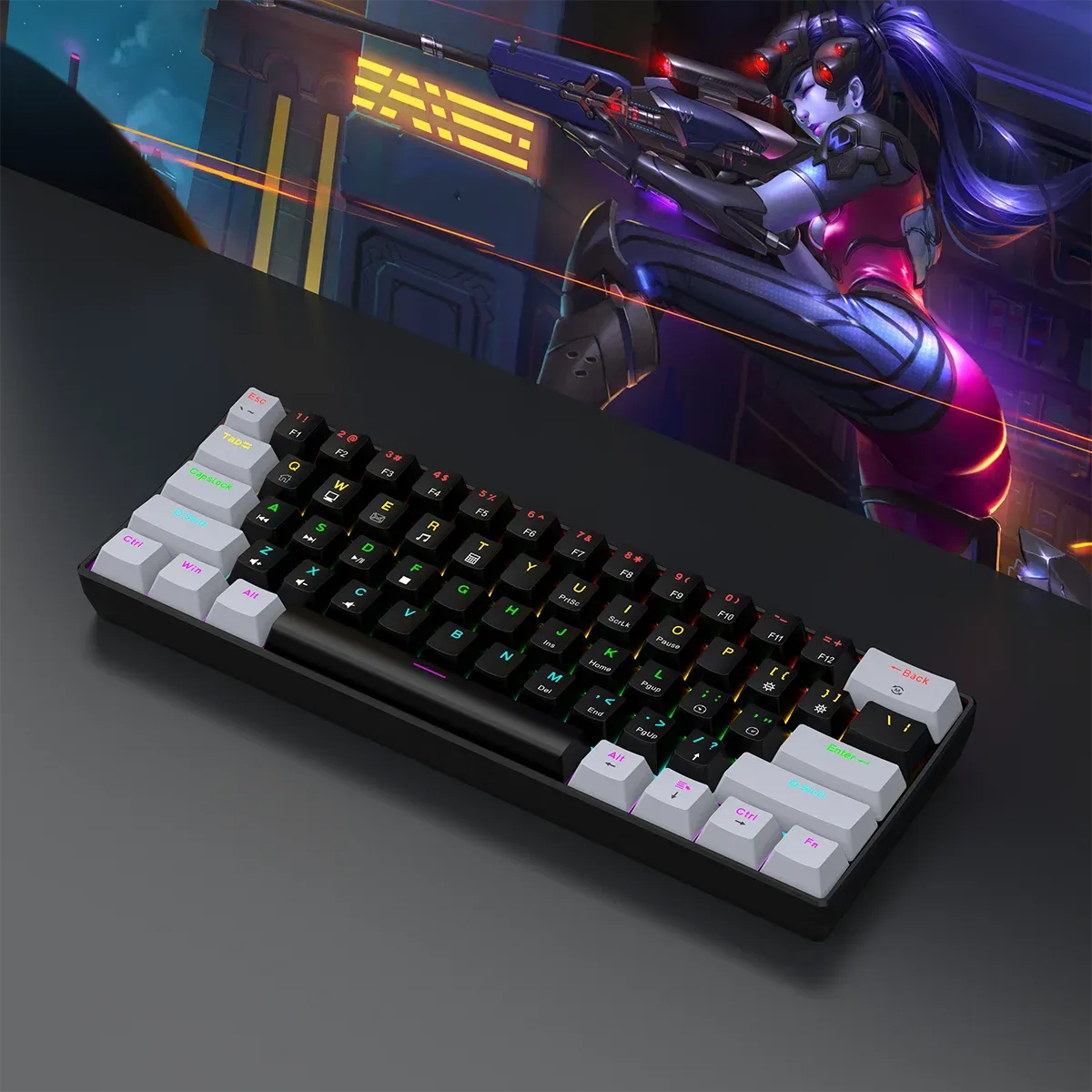 Clavier mécanique 60 %, présentation des couleurs