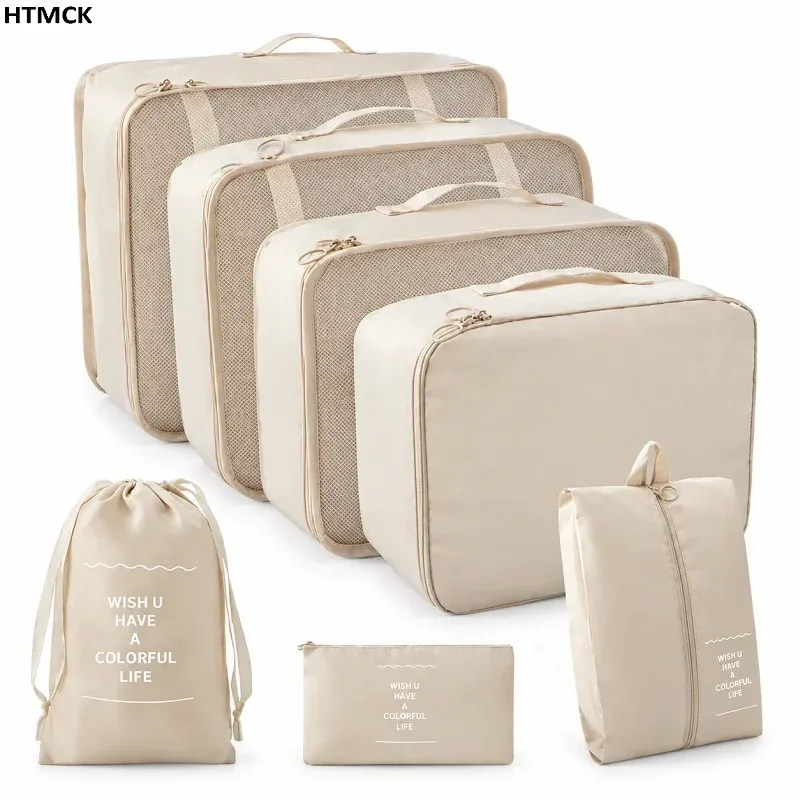 Ensemble de pochettes de compression légères à fermeture éclair pour bagages - Image 1