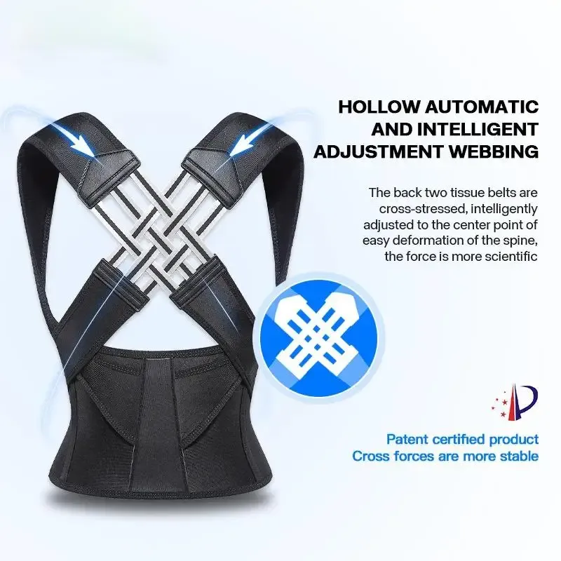 Correcteur de posture réglable – Ceinture de soutien dorsal et d'alignement de la colonne vertébrale pour hommes et femmes 2