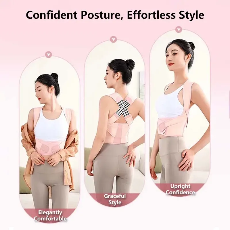 Correcteur de posture réglable – Ceinture de soutien dorsal et d'alignement de la colonne vertébrale pour hommes et femmes 4