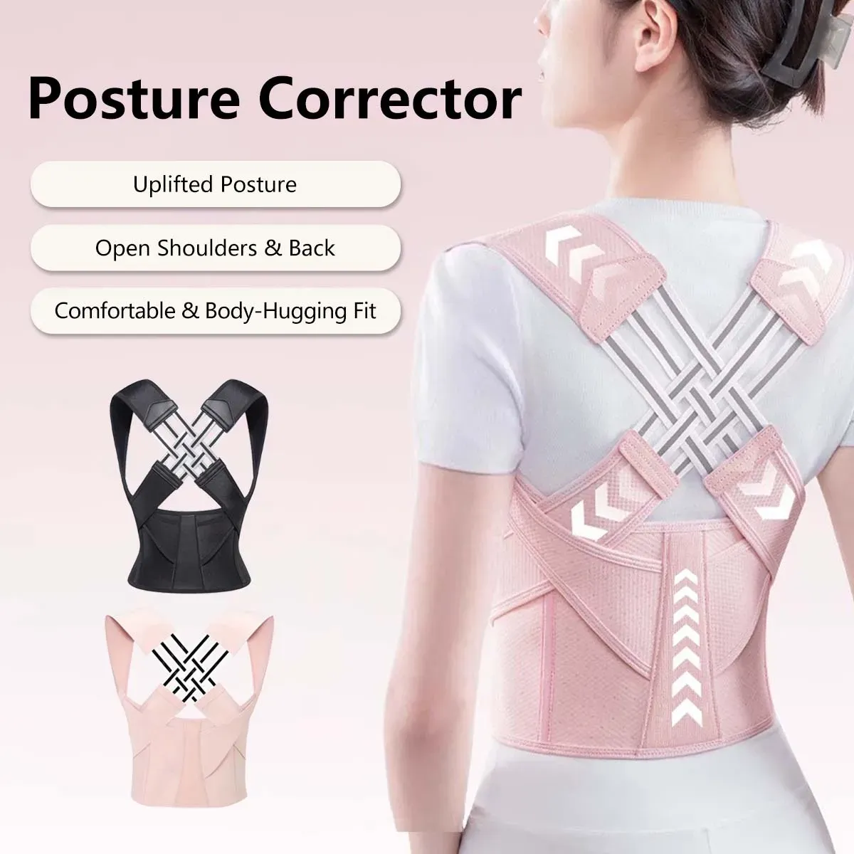 Correcteur de posture réglable porté au quotidien