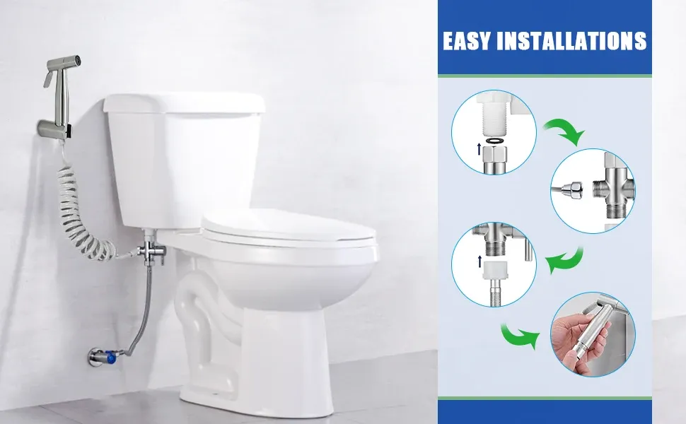 Pulvérisateur de bidet, finition inox