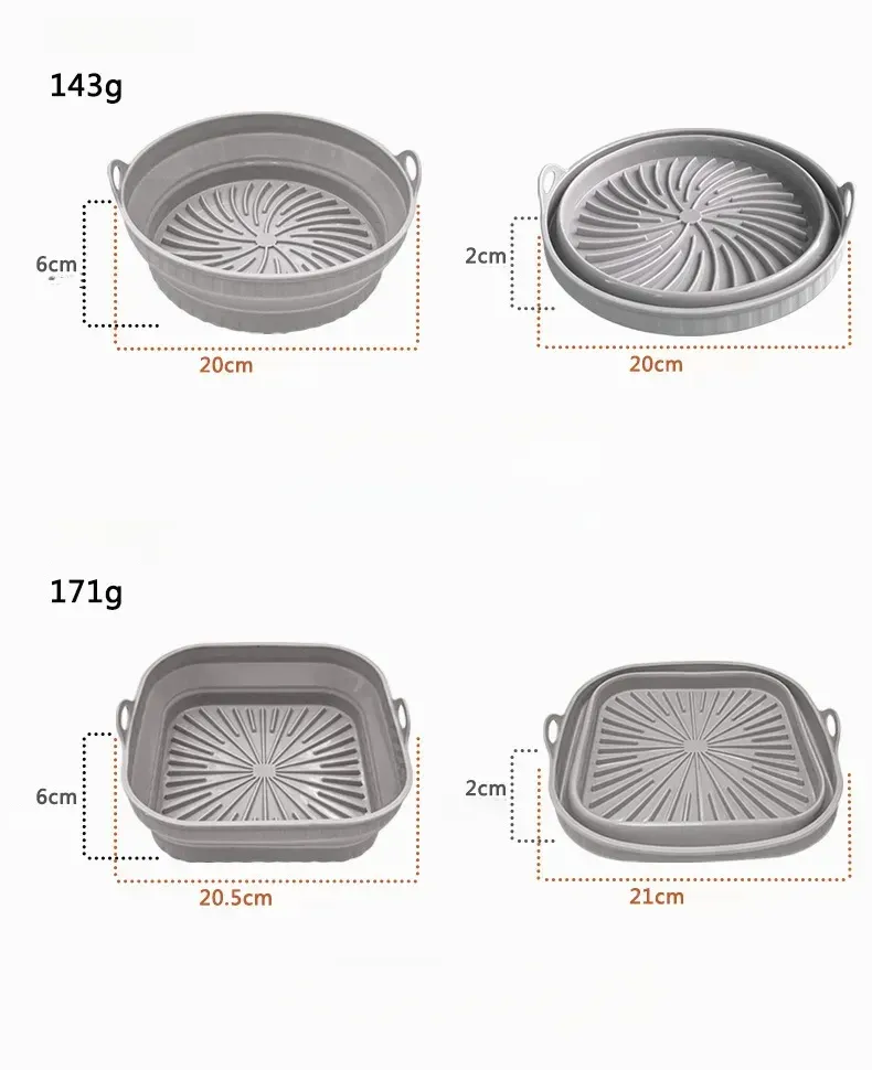 Doublure en silicone pour friteuse à air, détail du design
