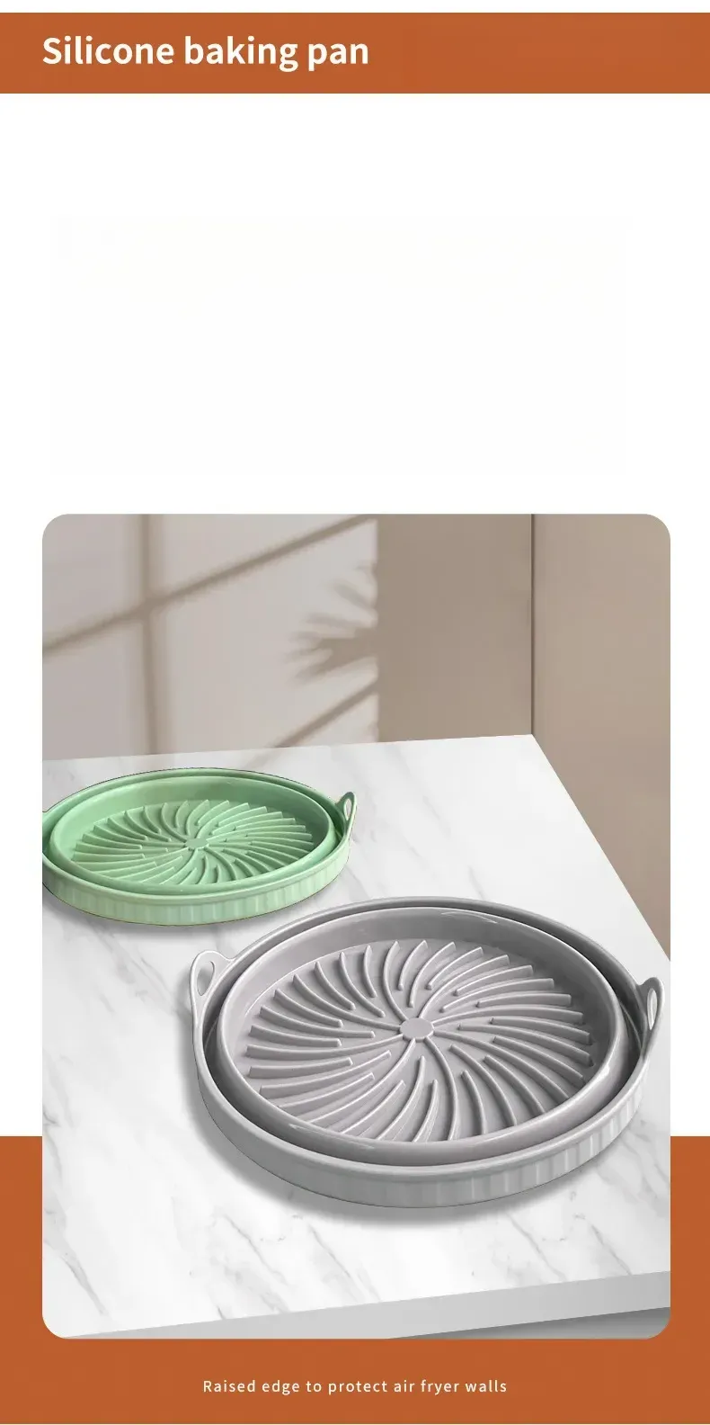 Friteuse à air avec doublure en silicone en situation de cuisson