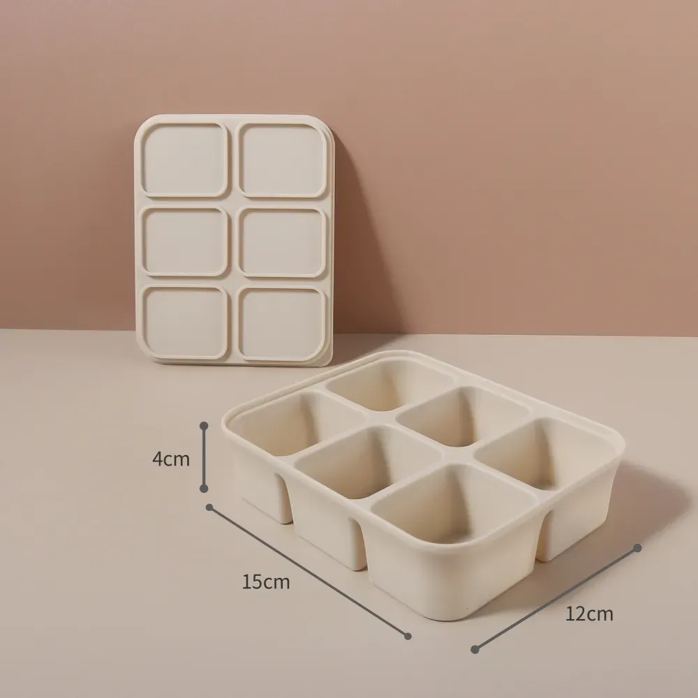 Bac de stockage et moule à glaçons en silicone pour bébé avec couvercles, sans BPA 13