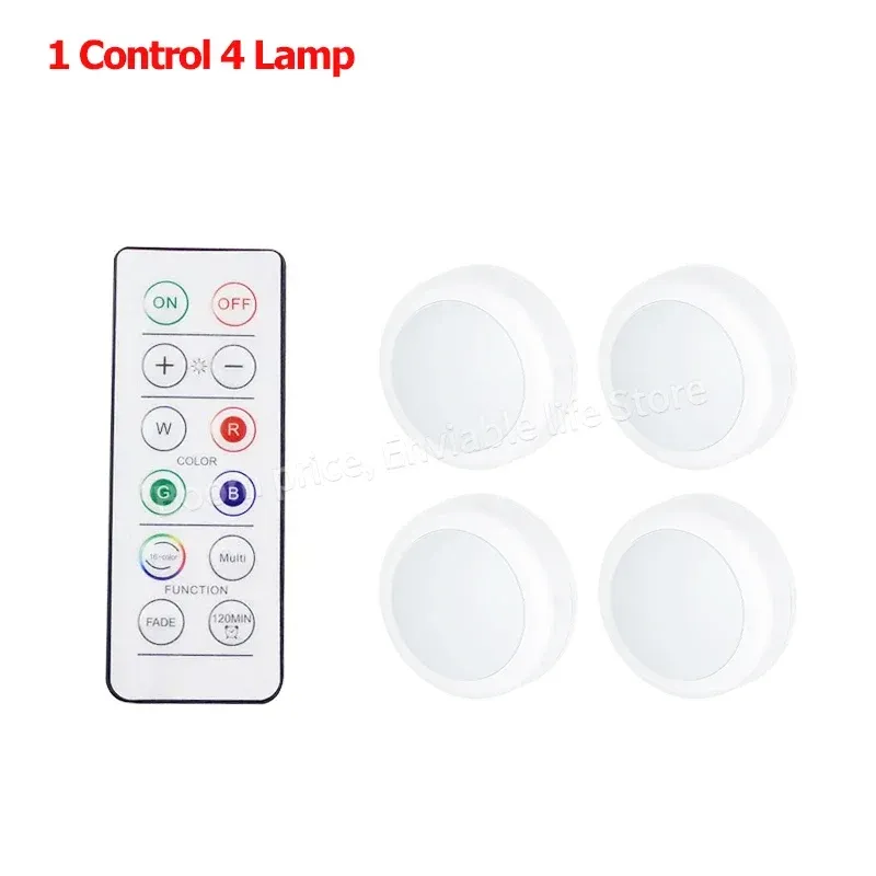Lampes d'armoire sans fil à télécommande, alimentées par batterie, éclairage à intensité variable, lumière blanc chaud/blanc froid, idéales pour cuisine, placard, couloir et escaliers 15