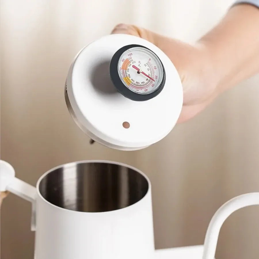 Sonde thermomètre pour café, finition acier