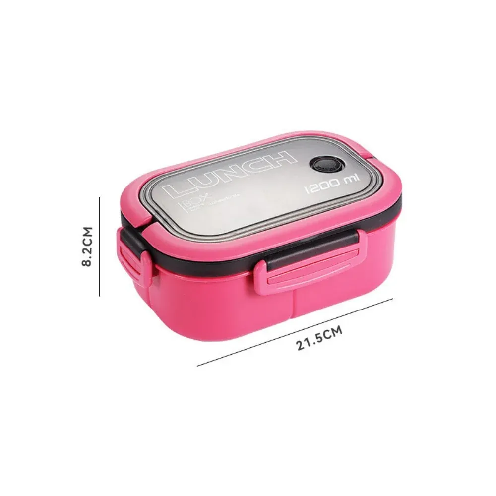 Boîte à déjeuner bento multicouche 1200 ml avec couverts, boîte bento portable pour enfants à compartiments pour le bureau, le camping et l'école 9