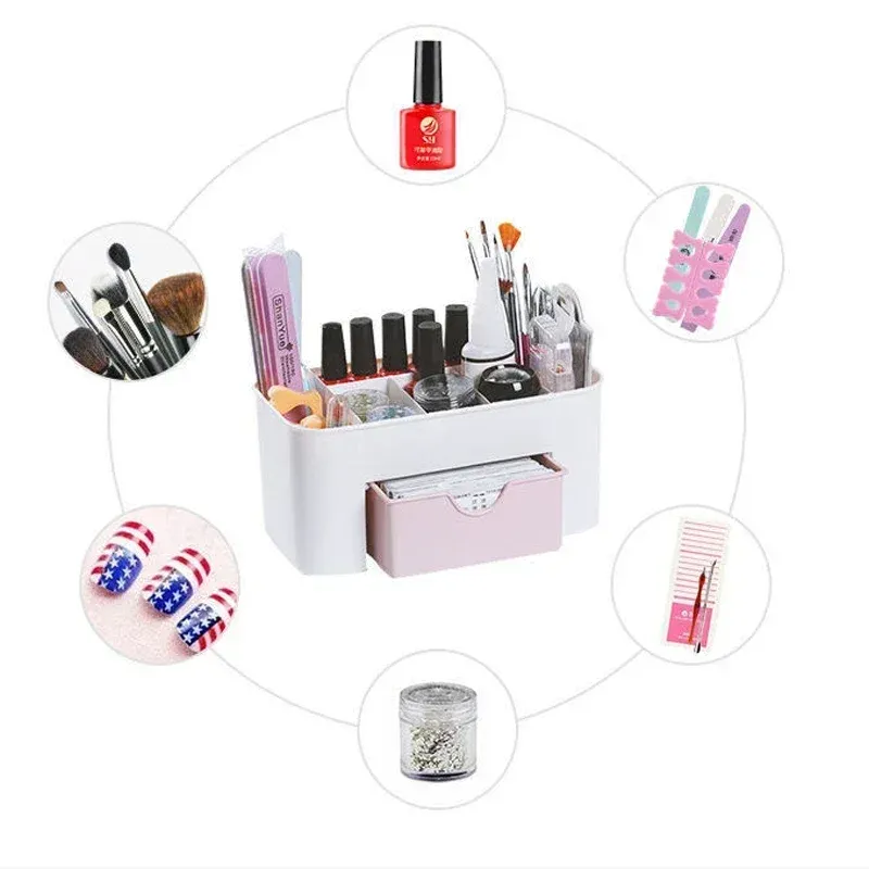 Récipient en plastique pour dissolvant de vernis gel et coton-tige 5