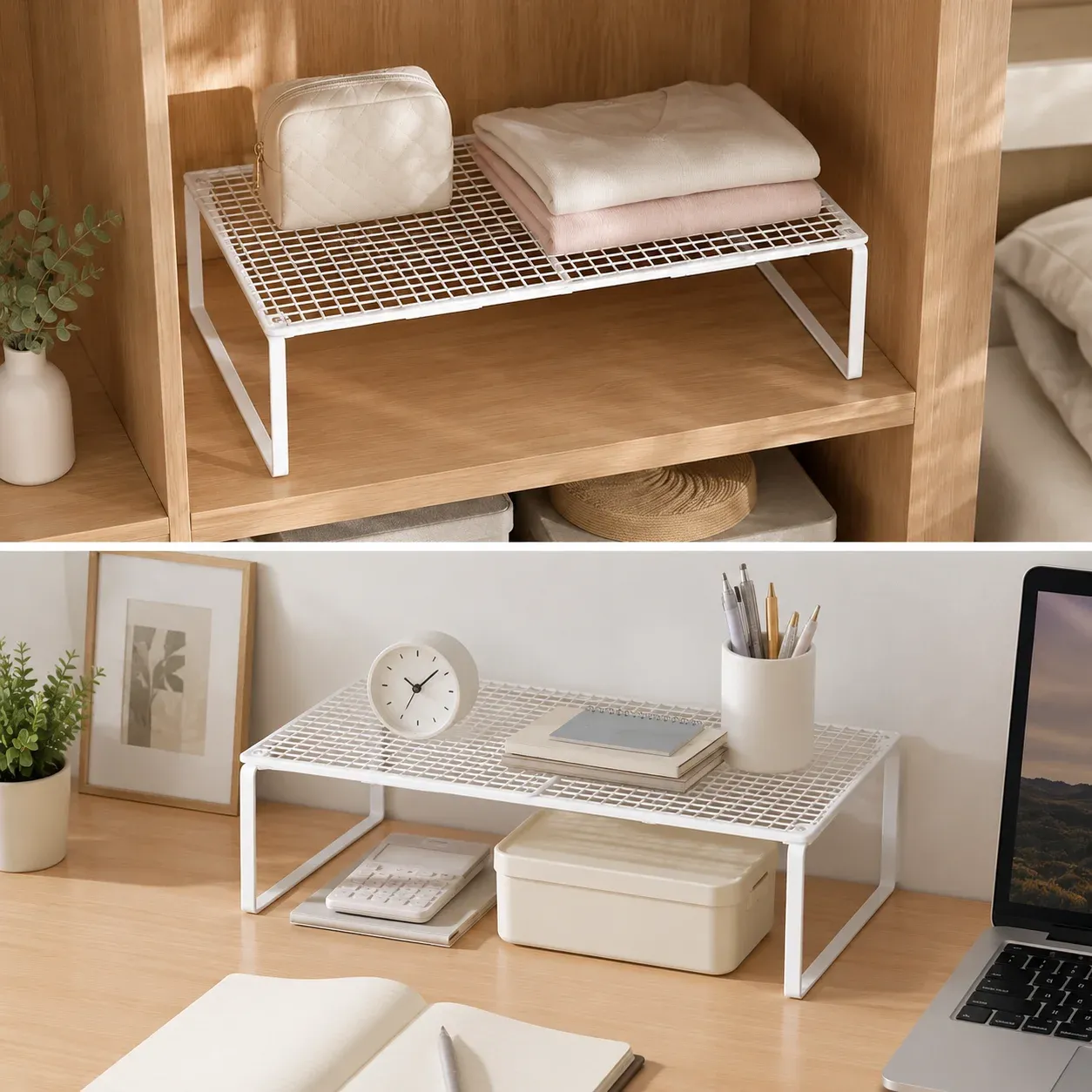 Organisateur de garde-robe à couches réglables