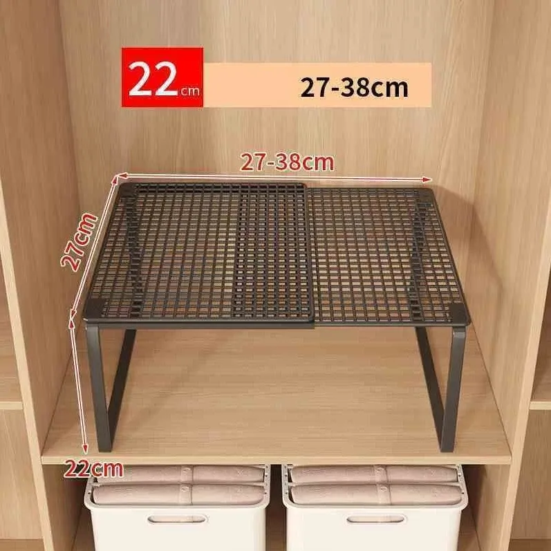 Étagère de placard télescopique empilable avec séparateurs extensibles et réglables 9