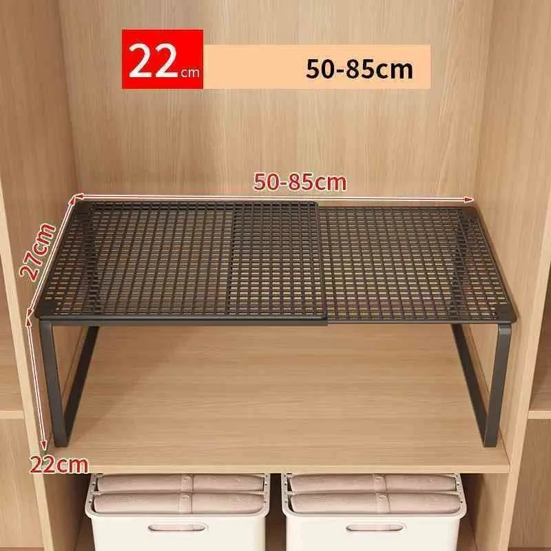 Étagère de placard télescopique empilable avec séparateurs extensibles et réglables 7