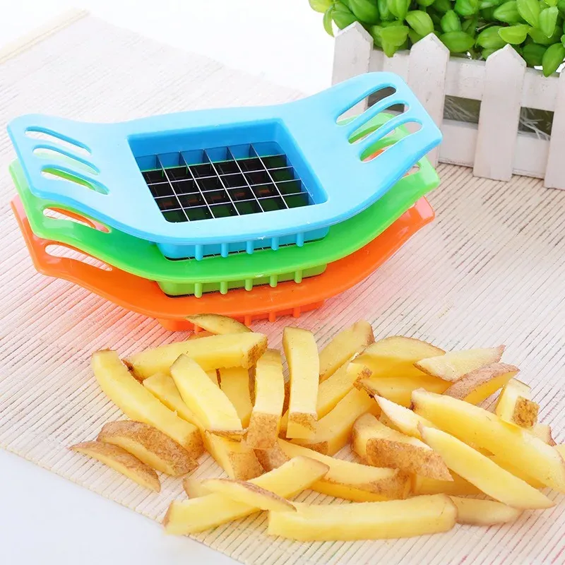 Trancheuse à pommes de terre en acier inoxydable, vue d'ensemble