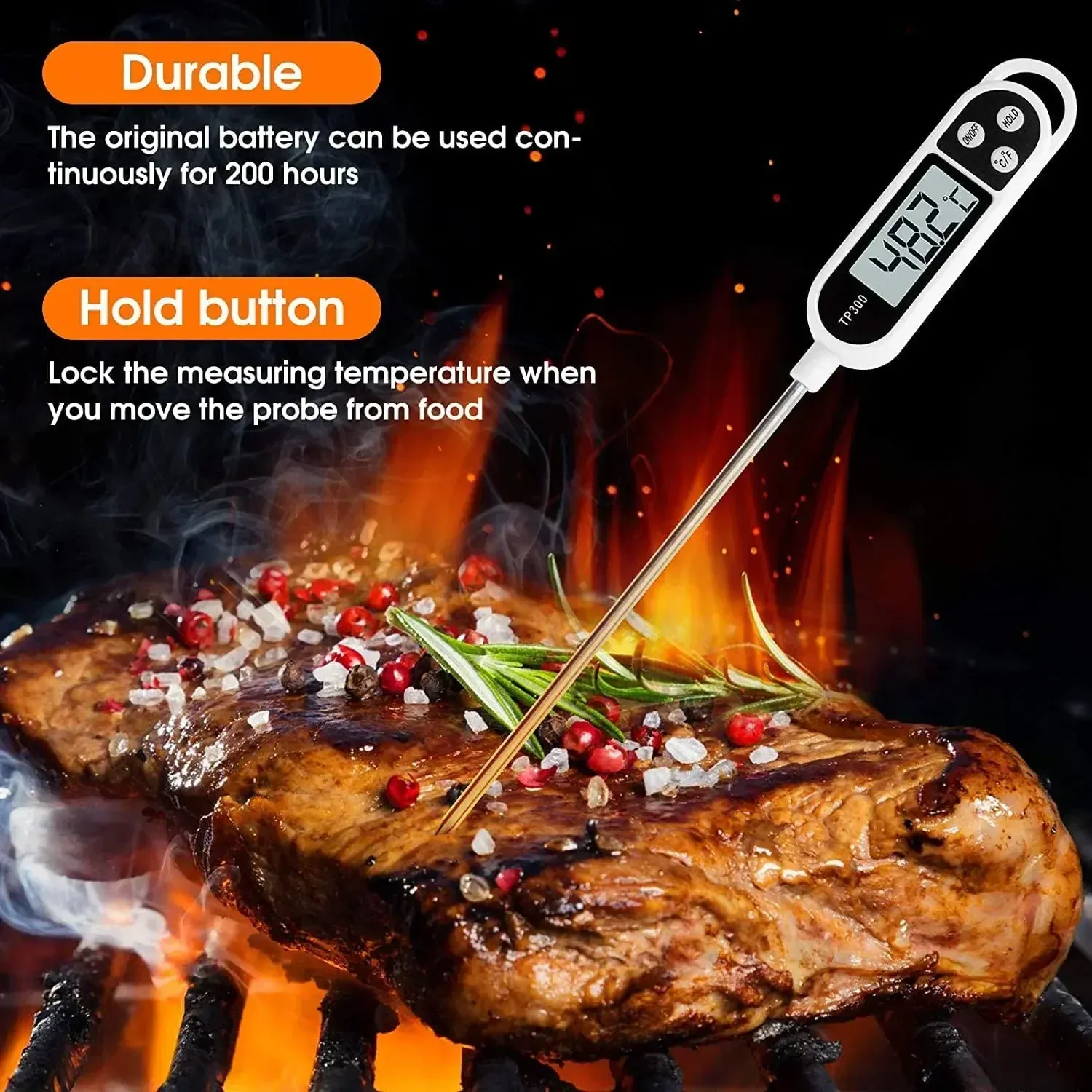 Thermomètre de cuisine numérique à écran LCD pour viande 3
