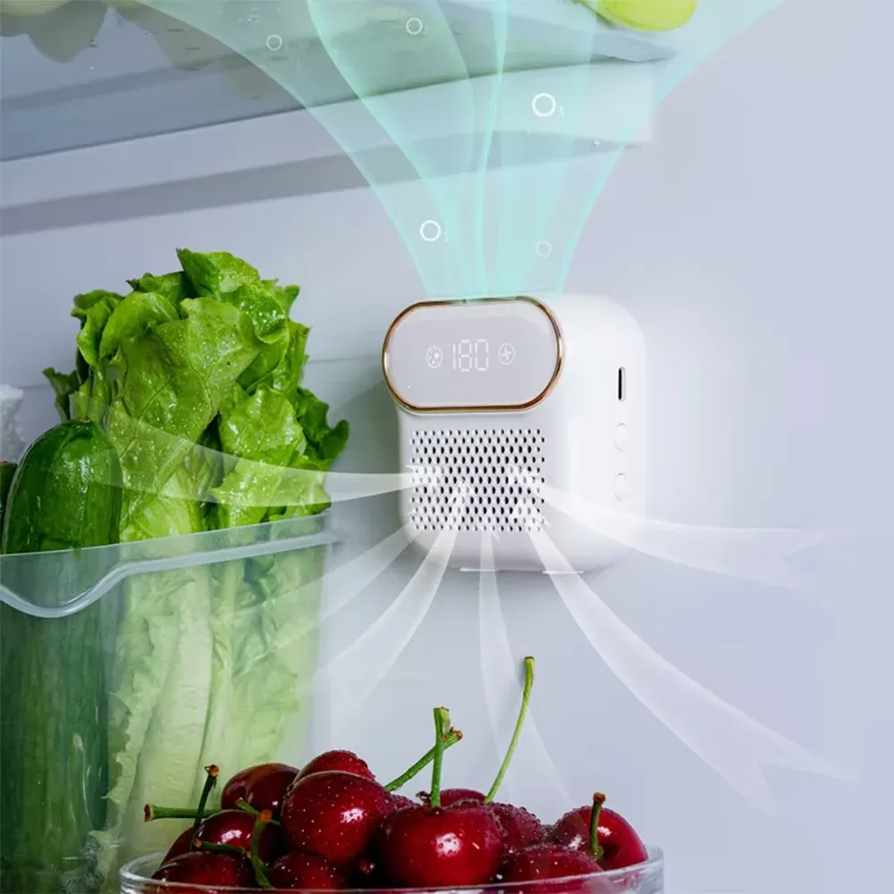 Purificateur d'air et désodorisant à ozone rechargeable pour réfrigérateur, maison et cuisine 2