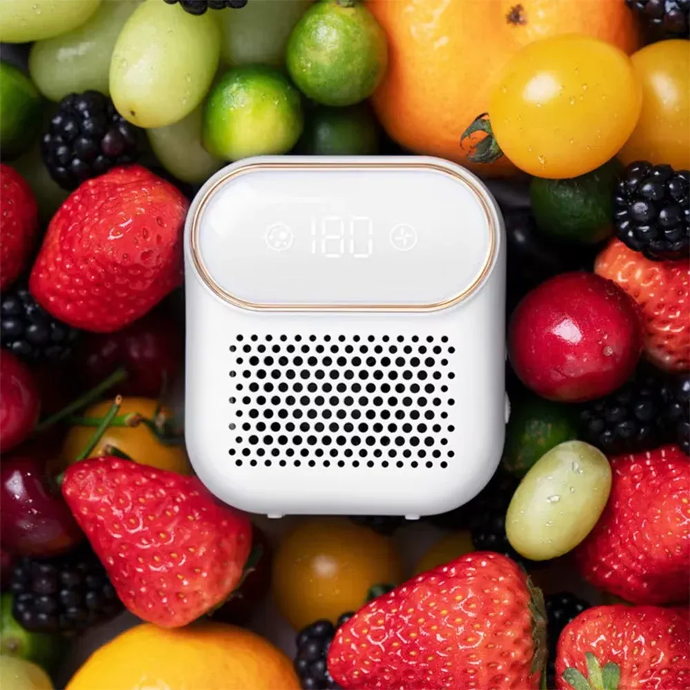 Purificateur d'air et désodorisant à ozone rechargeable pour réfrigérateur, maison et cuisine
