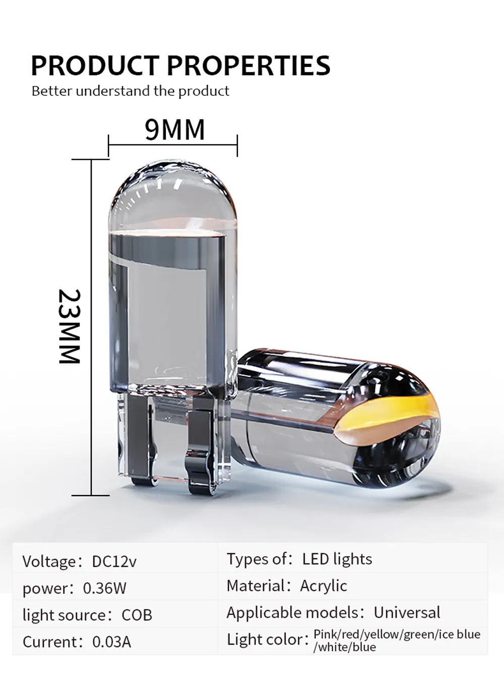 Ampoule LED W5W T10 COB installation