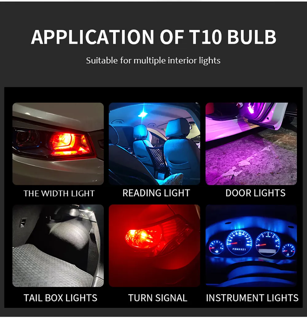 Ampoule LED W5W T10 COB design