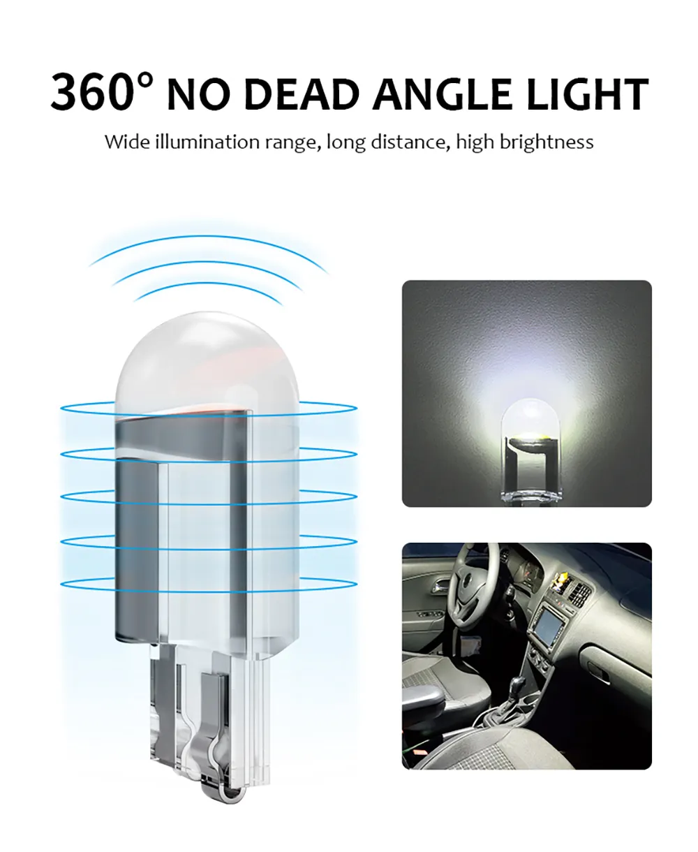 Ampoule LED W5W T10 COB détails