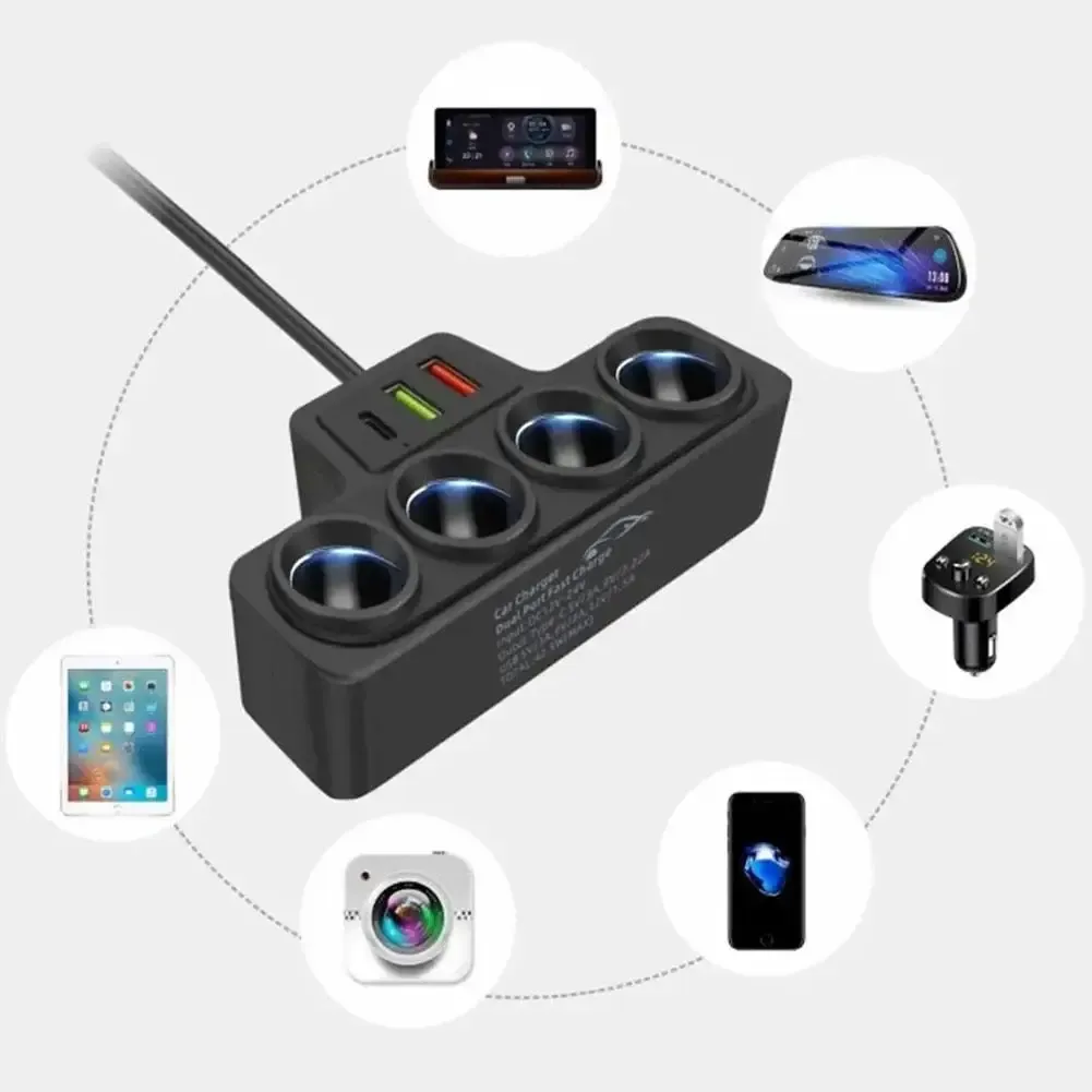 Chargeur de voiture double port vue d'ensemble