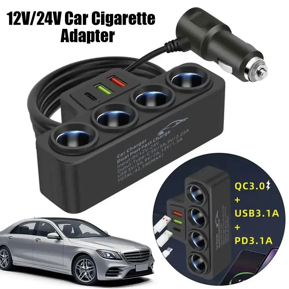 Chargeur de voiture double port vue de détail