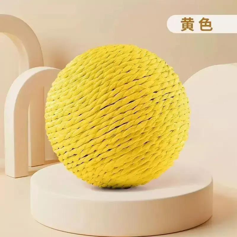 Jouet interactif en sisal pour chat avec balle sonore à gratter 8