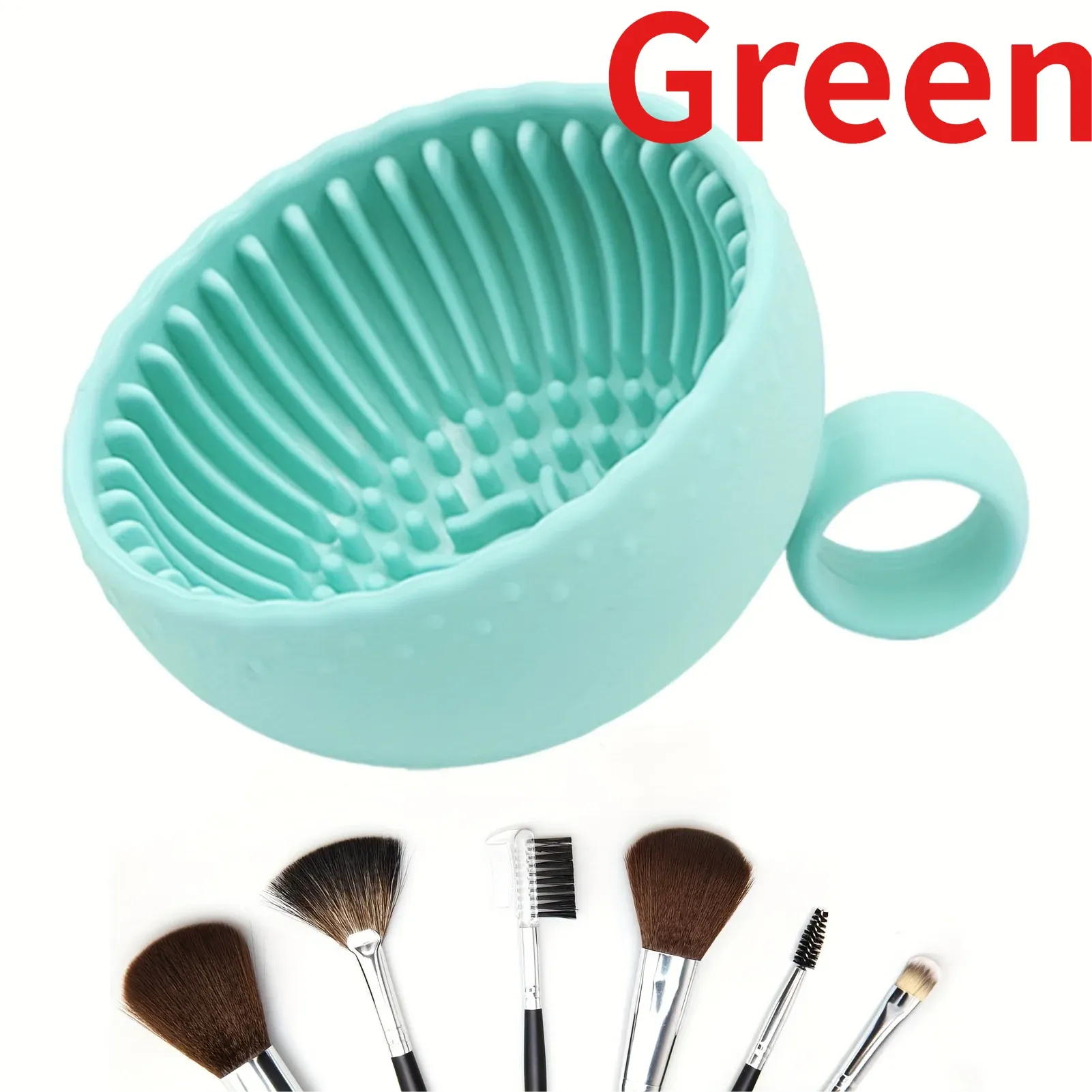 Bol de nettoyage en silicone pour pinceaux de maquillage avec tapis exfoliant inodore, pour sourcils, joues, visage et yeux 7