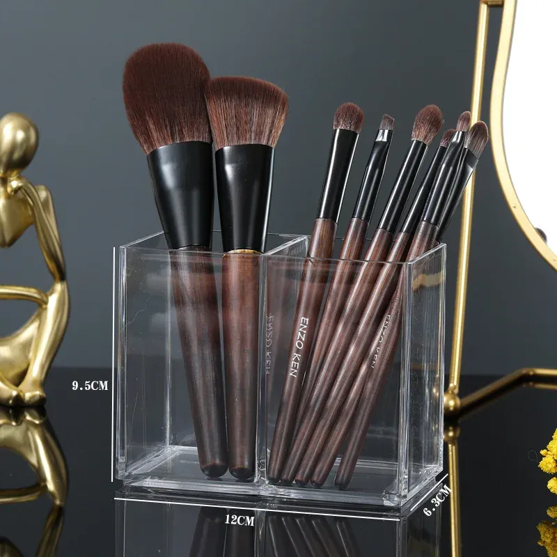 Organisateur de maquillage transparent en acrylique pour rouge à lèvres et pinceaux 2