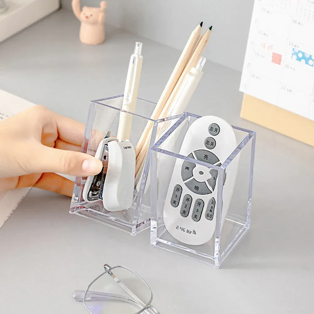 Organisateur de maquillage transparent en acrylique pour rouge à lèvres et pinceaux 3