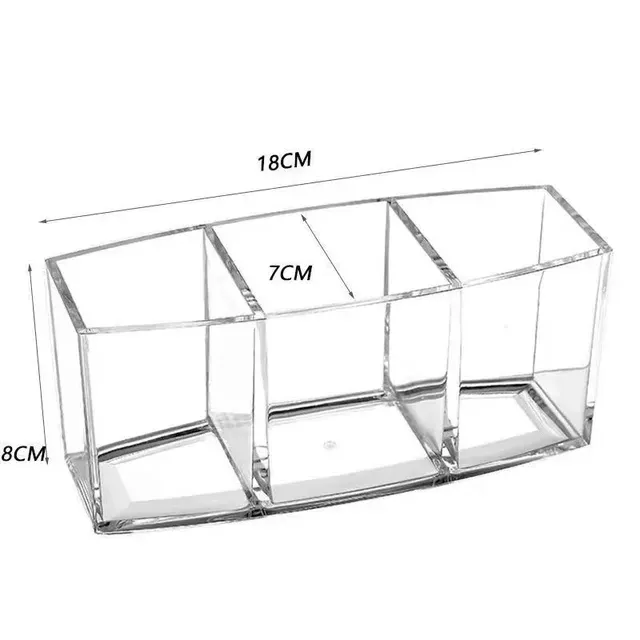 Organisateur de maquillage transparent en acrylique pour rouge à lèvres et pinceaux 11