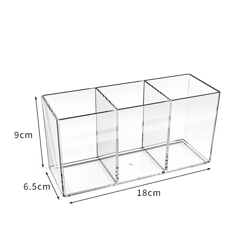 Organisateur de maquillage transparent en acrylique pour rouge à lèvres et pinceaux 8