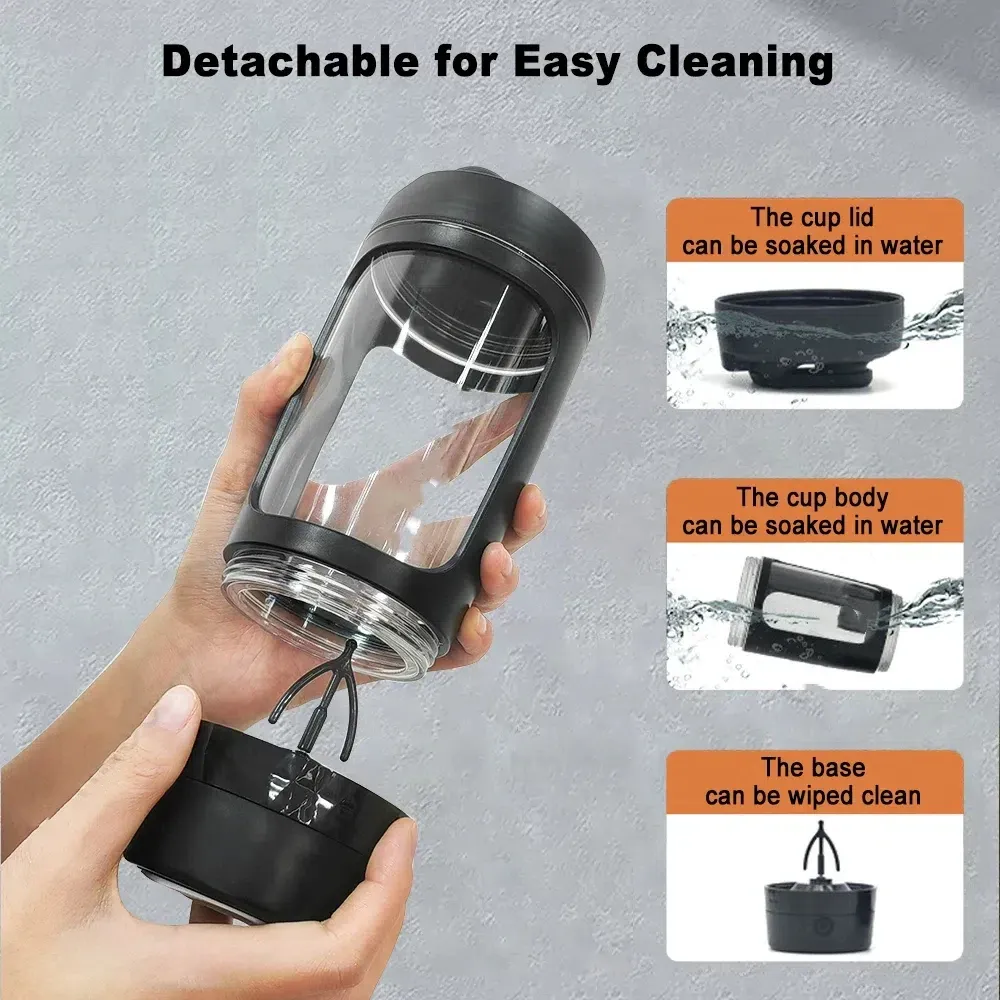 Shaker électrique portable pour protéines en poudre, gobelet mélangeur de voyage 4