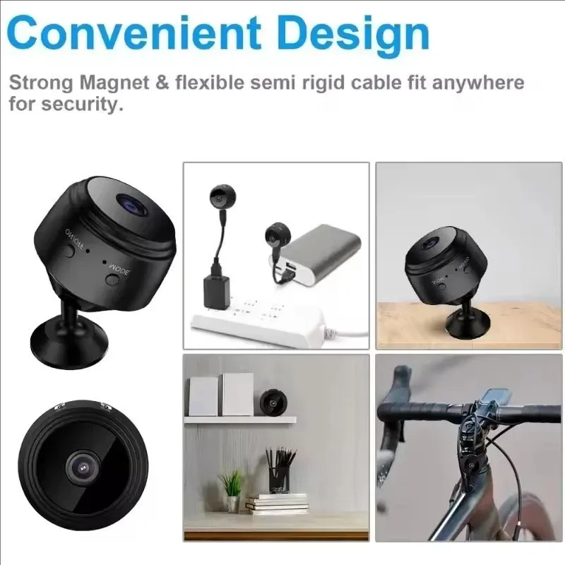 Caméra de surveillance Wi-Fi intérieure HD 1080P avec audio 3