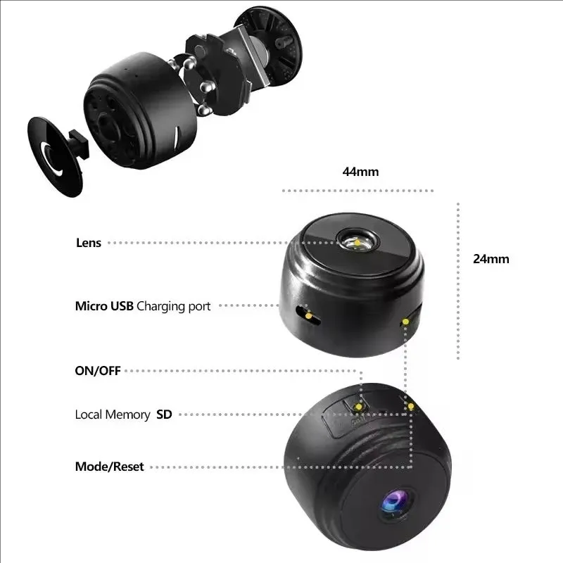 Caméra de surveillance Wi-Fi intérieure HD 1080P avec audio 5